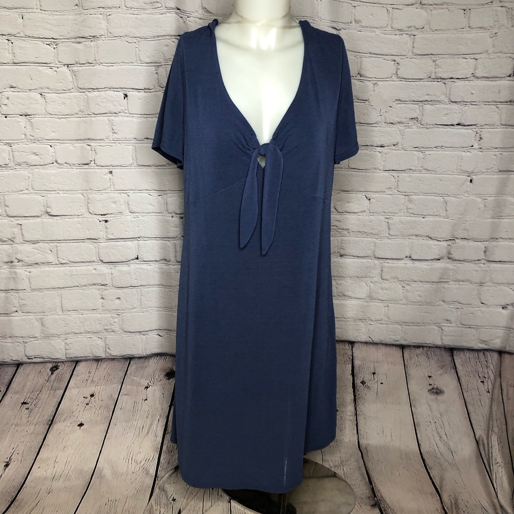 Harlow and Rose blue tie front summer dress size large